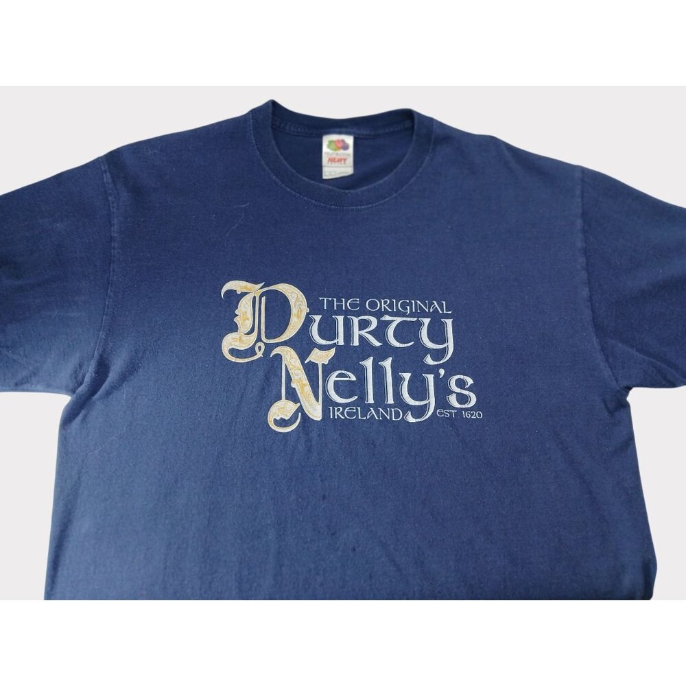 Fruit Of The Loom Original Durty Nellys Ireland Navy Blue T Shirt Size L Tee Pub - Picture 5 of 8